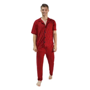 Conjunto pijama franela manga corta y pantalón